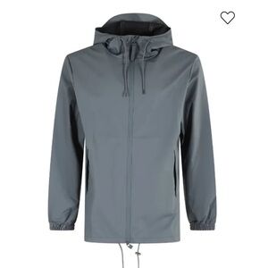 Rains Hooded Stormbreaker Raincoat - Gray NWT XS